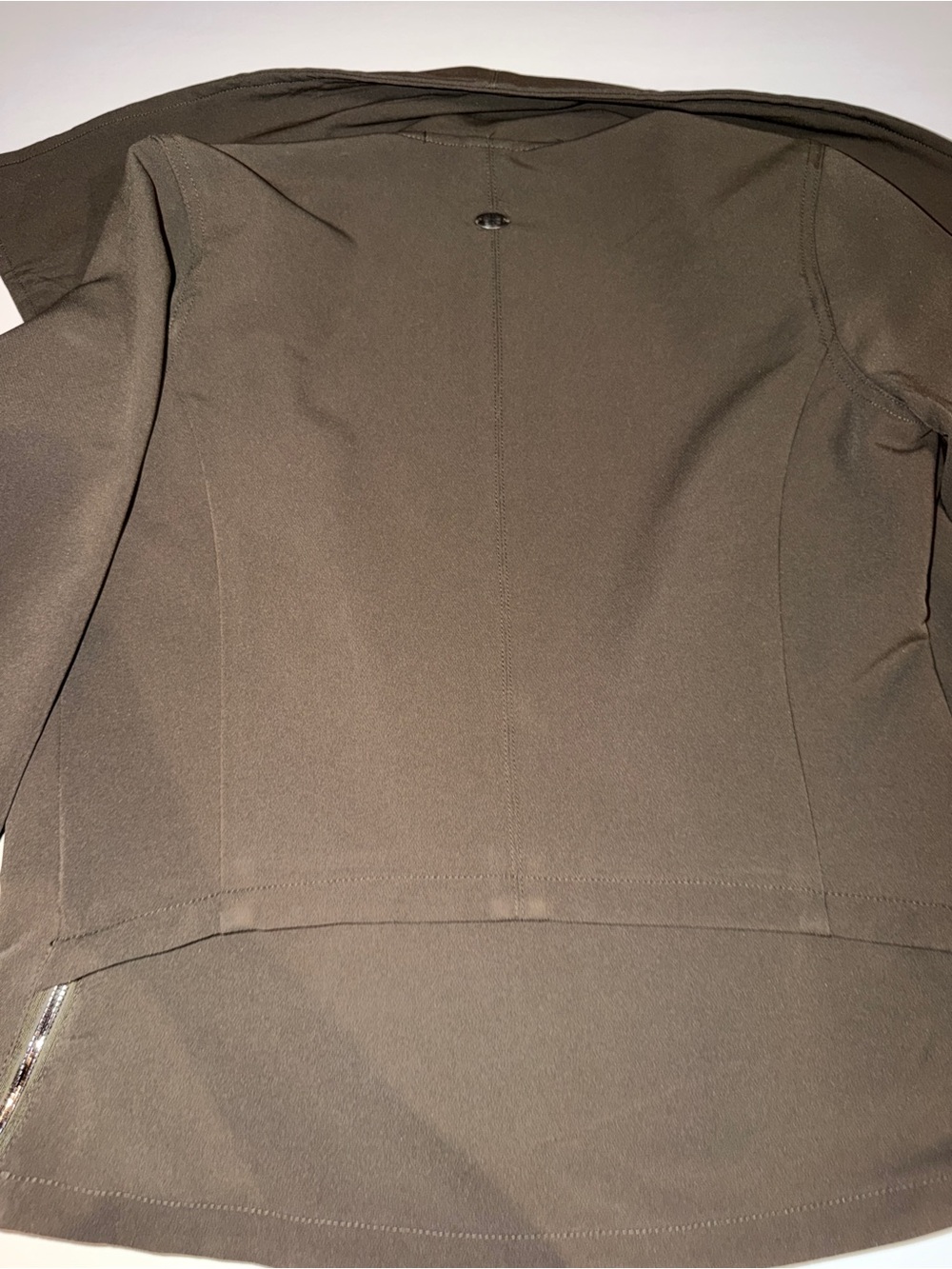 Athleta Asymmetric Zip Olive Green Jacket - Picture 4 of 7